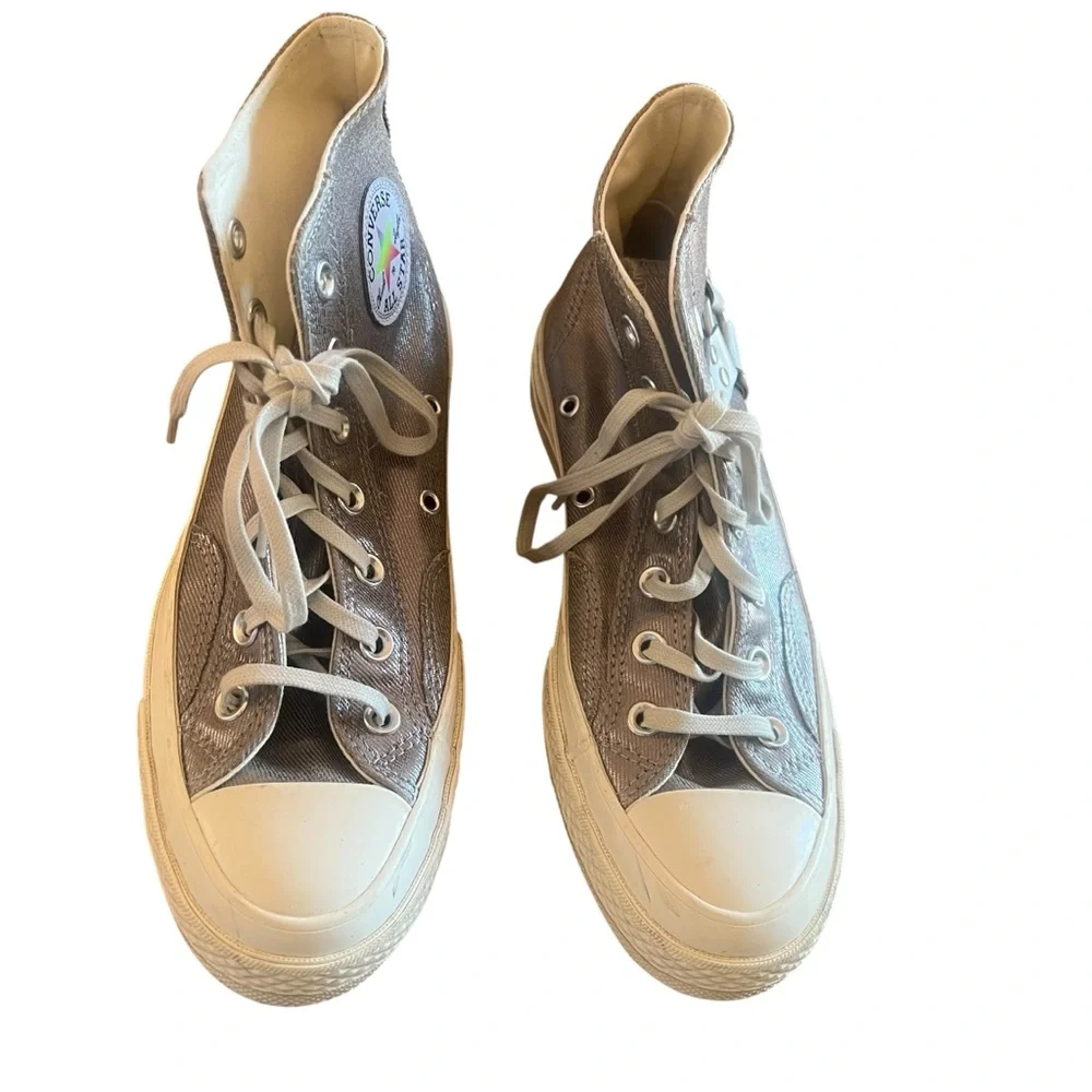 Converse Chuck 70 Pride High Top Sneakers Silver LGBTQIA 6/8 - Picture 7 of 11